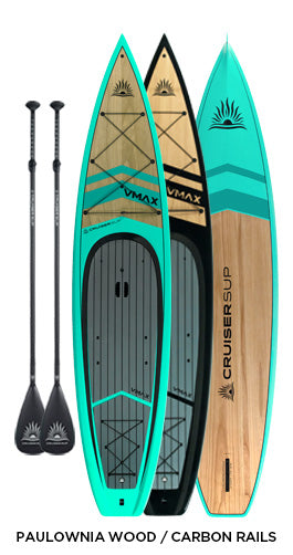 Two V-MAX LE 12'6" Touring Wood/Carbon Paddle Board Package By Cruiser SUP®