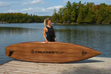 woman carrying a Cruiser SUP® stand up paddle board - V-Max Woody 11'6