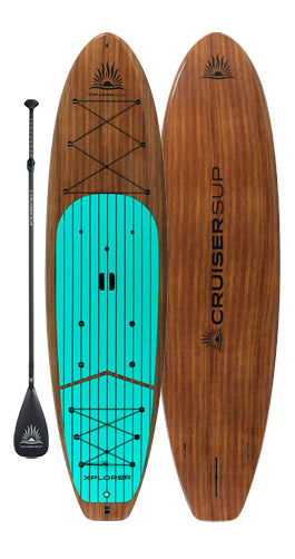 SUP® Cruiser Quality Shell Board - Paddle Hard Premium XPLORER Woody