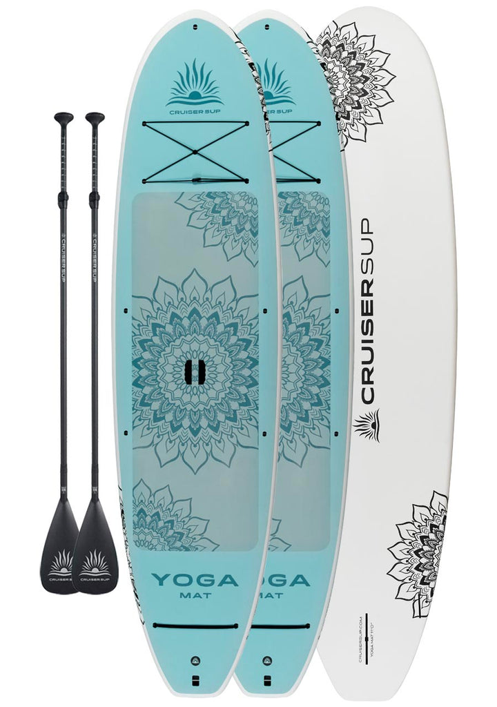 Two YOGA MAT Wood / Carbon Paddle Board Package By Cruiser SUP®